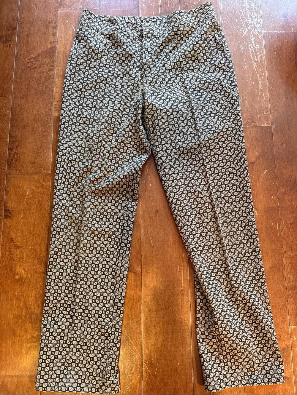 Authentic Vintage Burberry London Sz 46 Straight Leg Cotton Pants